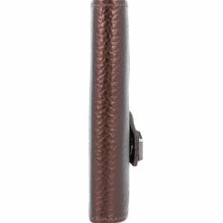 Hot Tru Virtu Click & Slide Kreditkartenetui RFID Leder 6,5 cm metallic-brown