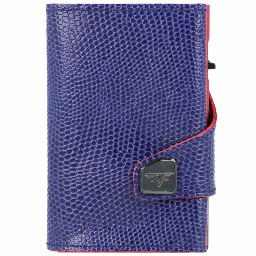 Best Tru Virtu Click & Slide Kreditkartenetui RFID Leder 6,5 cm violet-re