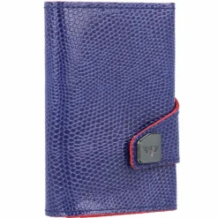 Best Tru Virtu Click & Slide Kreditkartenetui RFID Leder 6,5 cm violet-re