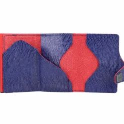 Best Tru Virtu Click & Slide Kreditkartenetui RFID Leder 6,5 cm violet-re