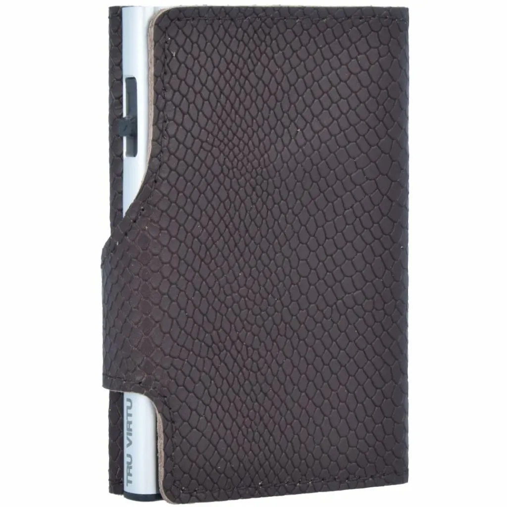 Tru Virtu Click & Slide Kreditkartenetui Geldbörse RFID Leder 6,5 cm