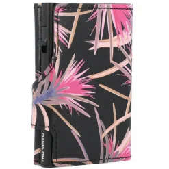 Tru Virtu Click & Slide Kreditkartenetui RFID Leder 6,5 cm flower-black