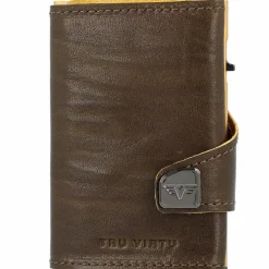 Sale Tru Virtu Click & Slide Kreditkartenetui RFID Leder 6,5 cm mossgreen-y-gol
