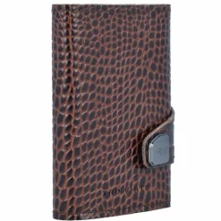 Clearance Tru Virtu Click & Slide Kreditkartenetui Geldbörse RFID Leder 6,5 cm Aluminium Core silver