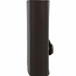 Best Tru Virtu Click & Slide Kreditkartenetui Geldbörse RFID Leder 6,5 cm brown-silver