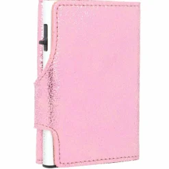 Outlet Tru Virtu Click & Slide Kreditkartenetui RFID Leder 6,5 cm rosé-silver
