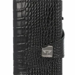 Online Tru Virtu Click & Slide Kreditkartenetui Geldbörse RFID Leder 6,5 cm black-black
