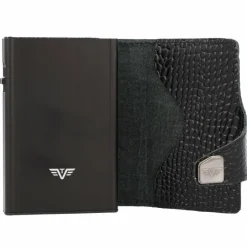 Online Tru Virtu Click & Slide Kreditkartenetui Geldbörse RFID Leder 6,5 cm black-black