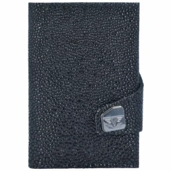 Tru Virtu Click & Slide Sting Kreditkartenetui Geldbörse Leder 6,5 cm Aluminium Core black