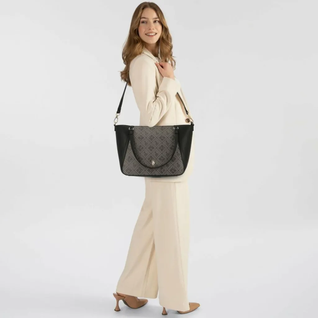U.S. Polo Assn. Shopper|Schultertaschen<Hampton Shopper Tasche 30 cm black