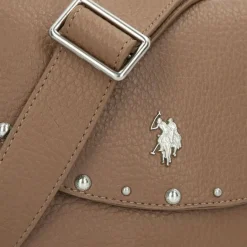 New U.S. Polo Assn. Upton Schultertasche 23 cm taupe