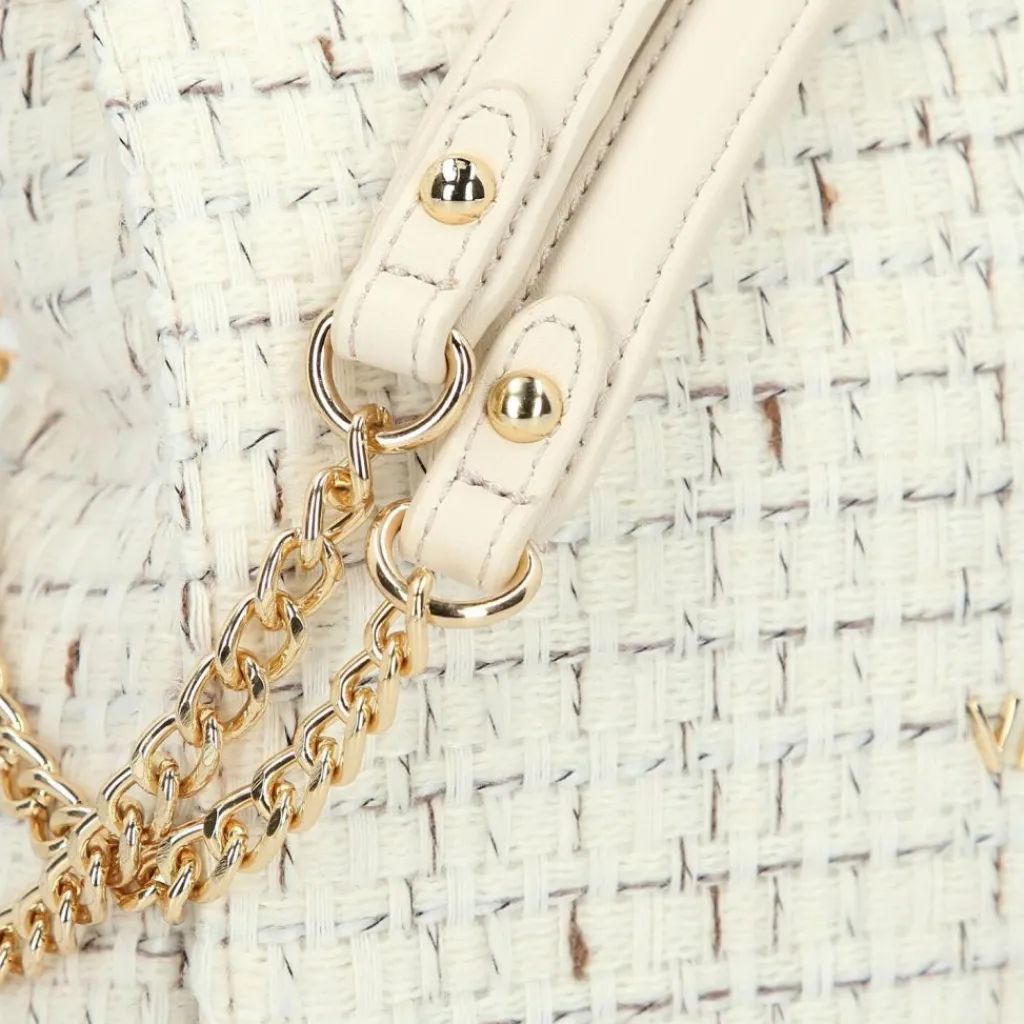 Clearance Valentino Tweed Schultertasche 26 cm off wh-multi