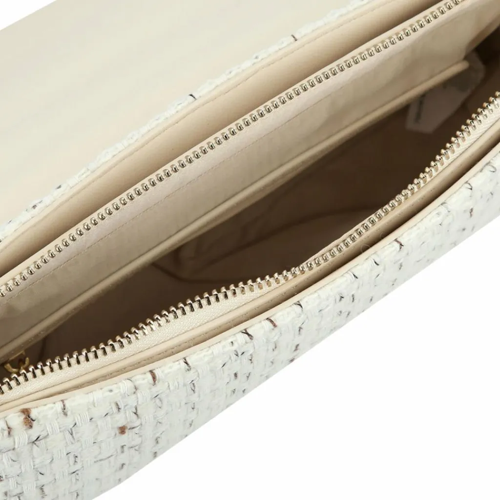 Clearance Valentino Tweed Schultertasche 26 cm off wh-multi