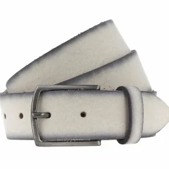Vanzetti Herrengürtel<Gürtel Leder creme