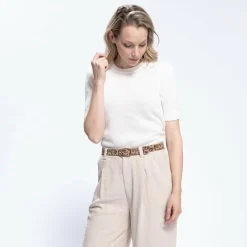 Vanzetti Damengürtel<Gürtel Leder taupe-dark brown