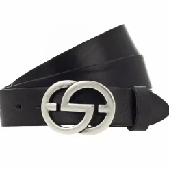 Vanzetti Damengürtel<Gürtel Leder schwarz