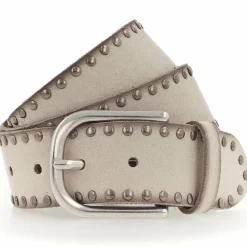 Vanzetti Damengürtel<Nietengürtel Leder dunkle vanille