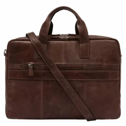 Voi Laptoptaschen|Aktentaschen<City Cowboy Aktentasche Leder 41 cm Laptopfach braun