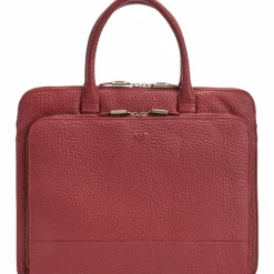 Voi Henkeltaschen<Hirsch Danielle Handtasche Leder 39 cm Laptopfach granat