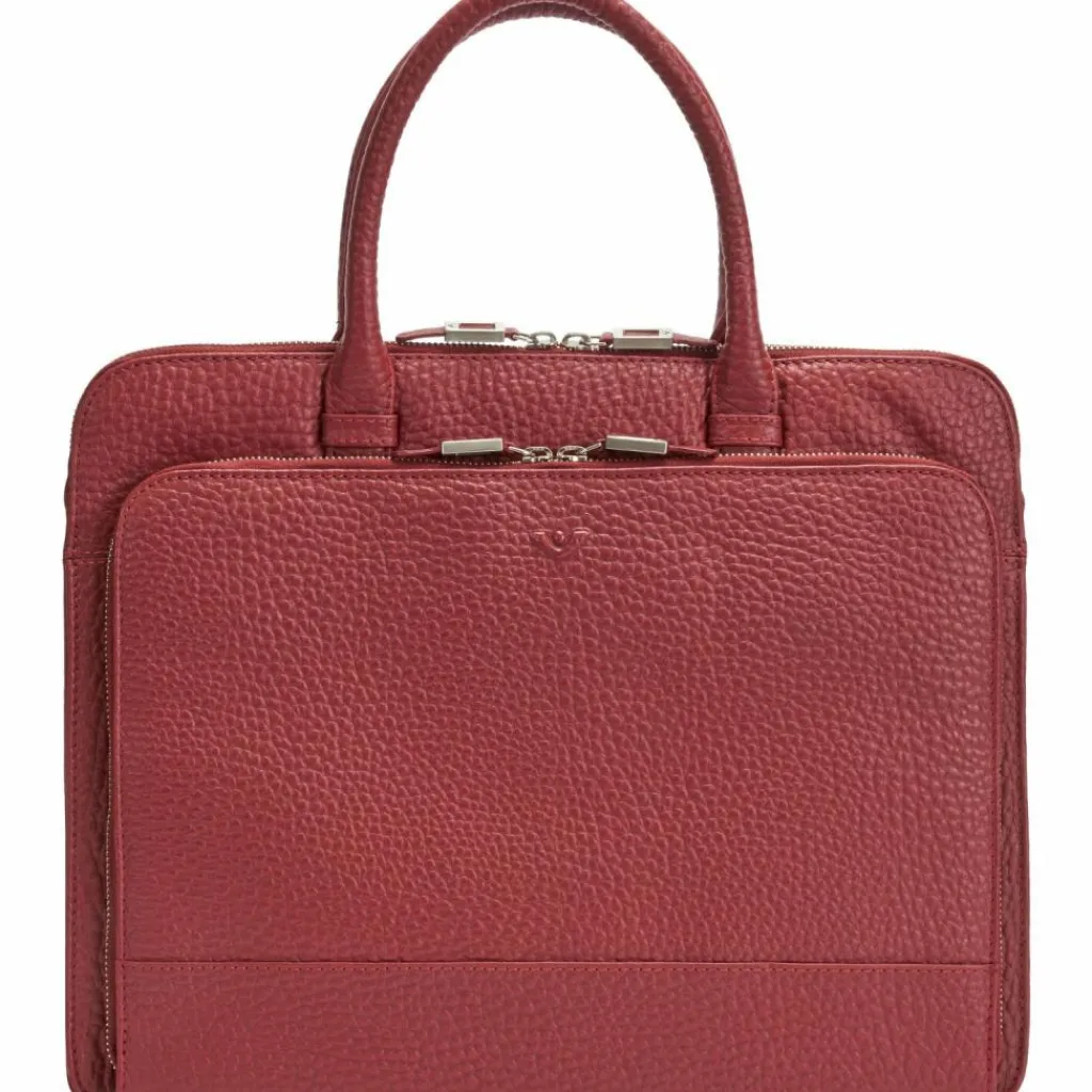 Voi Henkeltaschen<Hirsch Danielle Handtasche Leder 39 cm Laptopfach granat