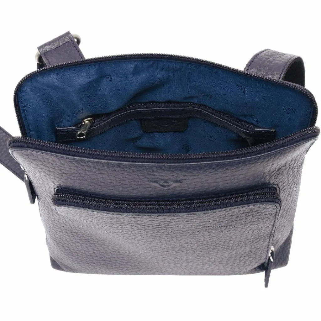 Voi Umhängetaschen<Hirsch Era Umhängetasche Leder 23 cm blau