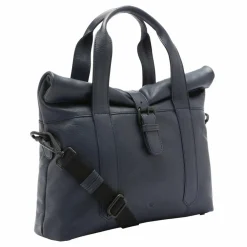 Voi Schultertaschen<4Seasons Schultertasche Leder 32 cm blau
