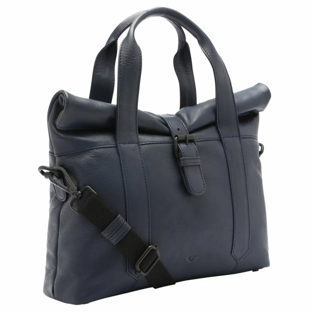 Voi Schultertaschen<4Seasons Schultertasche Leder 32 cm blau