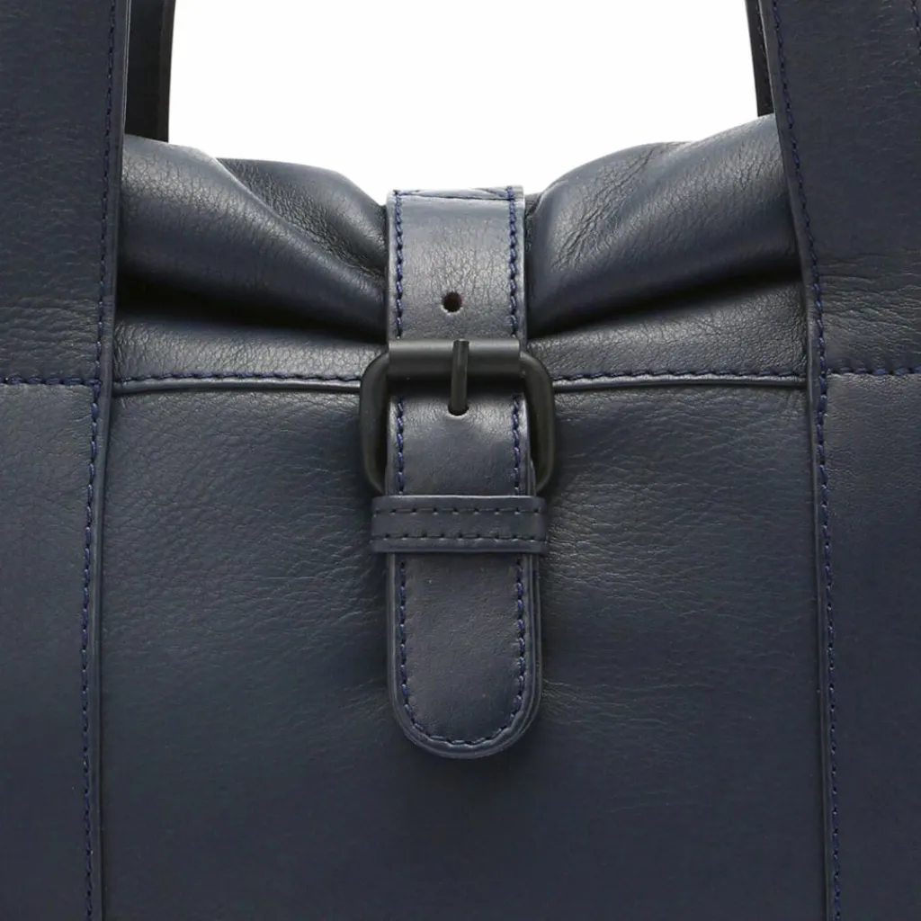 Voi Schultertaschen<4Seasons Schultertasche Leder 32 cm blau