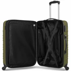 Wenger Hartgepäck|4-Rollen Koffer<Amplar Evo 4 Rollen Trolley M 65 cm mit Dehnfalte olive