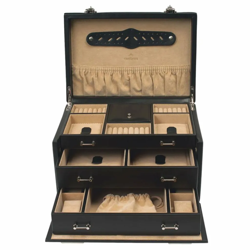 Windrose Ambiance Schmuckkasten Leder 31 cm