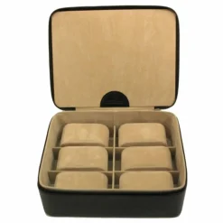 Windrose Beluga Schmuckkasten Leder 19 cm