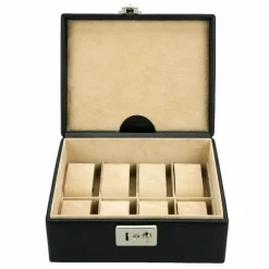 Windrose Schmuckkästen<Beluga Schmuckkasten Leder 19.5 cm schwarz