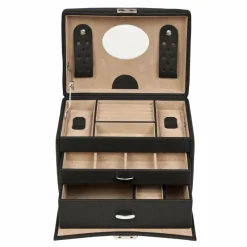 Windrose Beluga Schmuckkasten Leder 21.5 cm