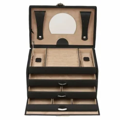 Windrose Schmuckkästen<Beluga Schmuckkasten Leder 24.5 cm schwarz