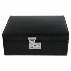 Windrose Schmuckkästen<Beluga Schmuckkasten Leder 24 cm schwarz
