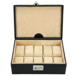 Windrose Schmuckkästen<Beluga Schmuckkasten Leder 24 cm schwarz