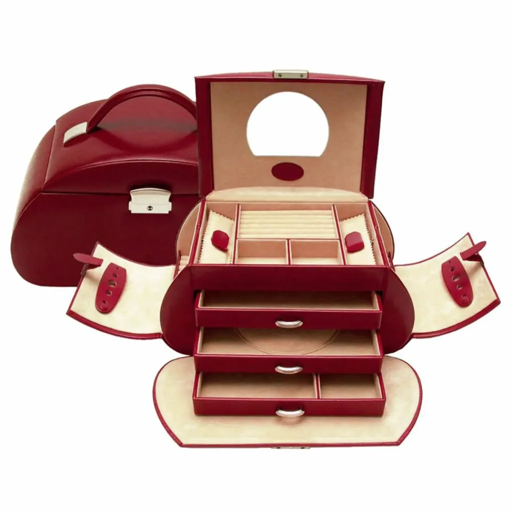 Windrose Schmuckkästen<Merino Schmuckkasten 29.5 cm rot