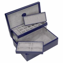 Outlet Windrose Merino Schmuckkasten 30 cm dunkelblau