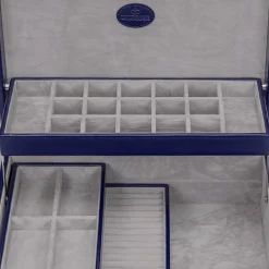 Outlet Windrose Merino Schmuckkasten 30 cm dunkelblau