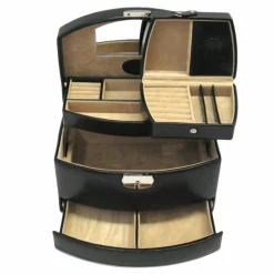 Outlet Windrose Merino Schmuckkasten 23 cm schwarz