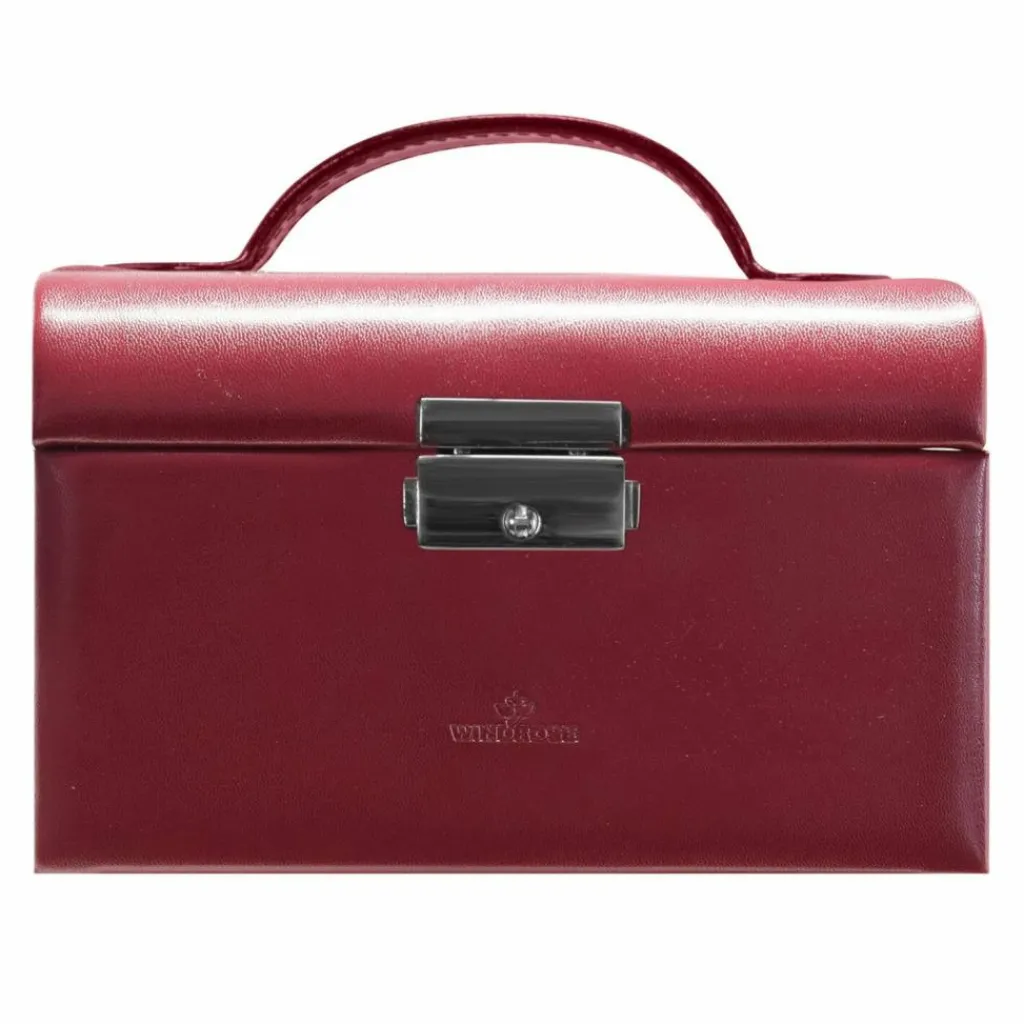 Windrose Schmuckkästen<Merino Schmuckkasten 15 cm rot