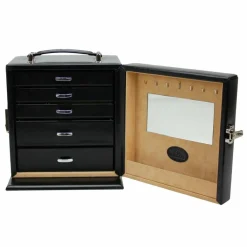 Windrose Merino Schmuckkasten Leder 25.2 cm