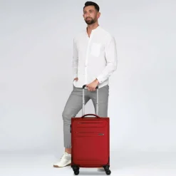 Worldpack 4-Rollen Kabinentrolleys|Weichgepäck<Chicago 4 Rollen Kabinentrolley S 55 cm dark-red