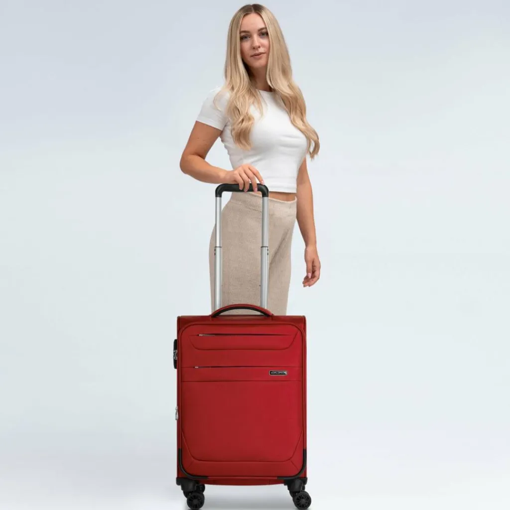 Worldpack 4-Rollen Kabinentrolleys|Weichgepäck<Chicago 4 Rollen Kabinentrolley S 55 cm dark-red