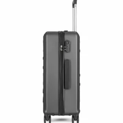 Worldpack Hartgepäck|4-Rollen Koffer<New York 2.0 4 Rollen Trolley M 67 cm black-metallic