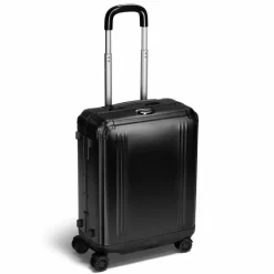 New Zero Halliburton Pursuit Aluminium 4-Rollen Kabinentrolley 56 cm black