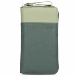 Zwei Damengeldbörsen Querformat<Eva Geldbörse 20 cm eucalyptus