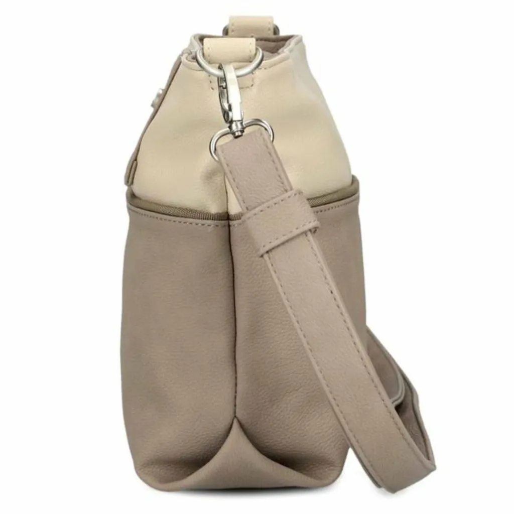 Zwei Umhängetaschen<Jana Umhängetasche 27 cm nubuk cappuccino