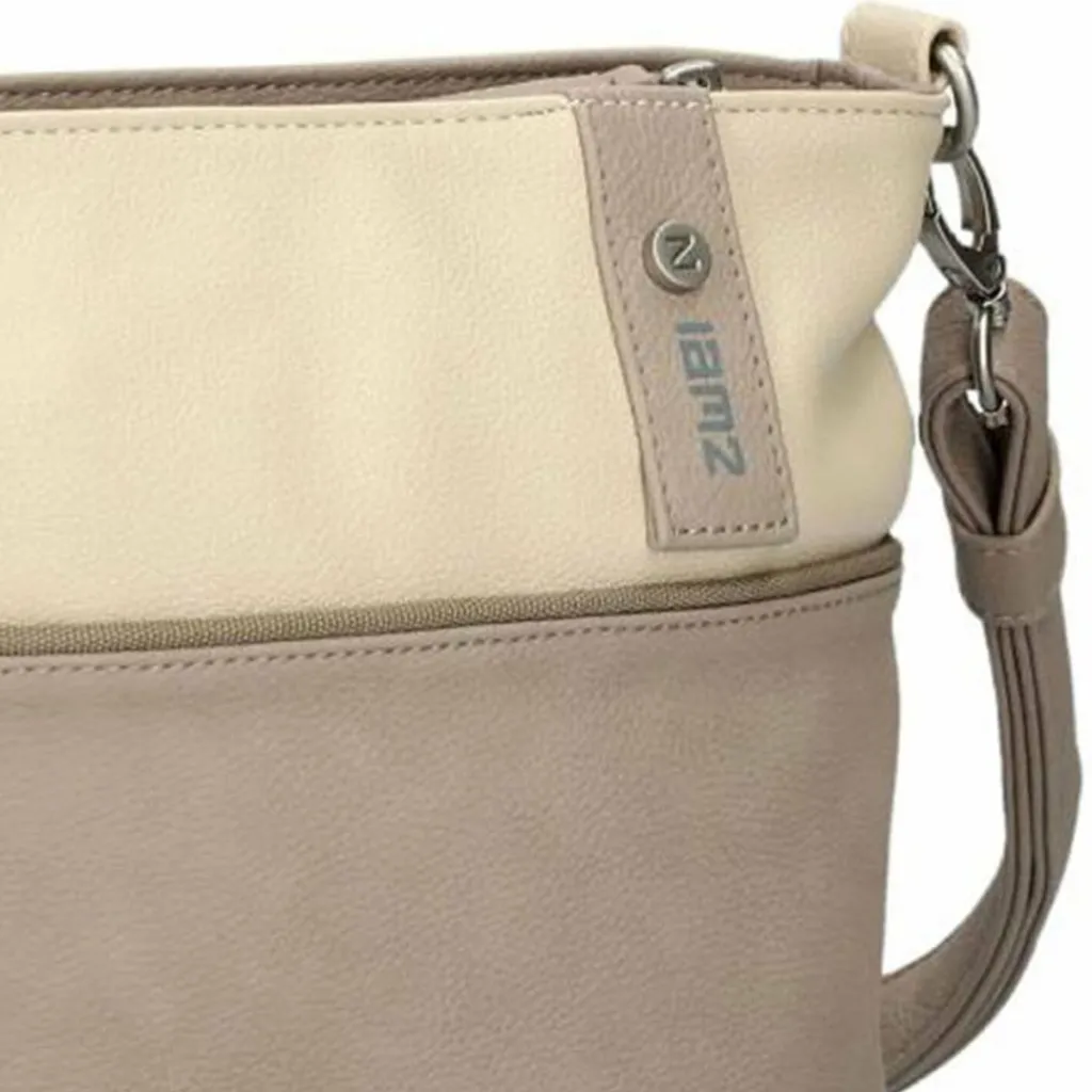 Zwei Umhängetaschen<Jana Umhängetasche 27 cm nubuk cappuccino