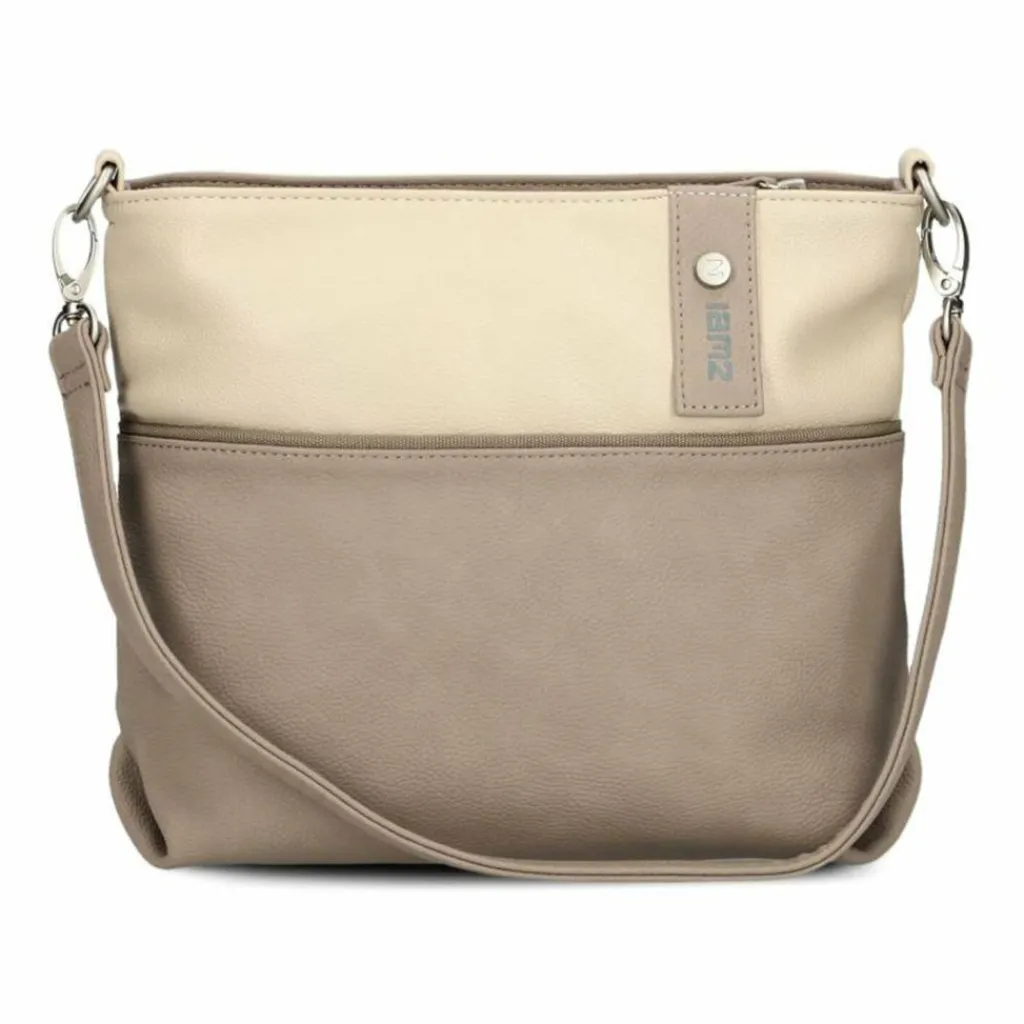 Zwei Umhängetaschen<Jana Umhängetasche 27 cm nubuk cappuccino